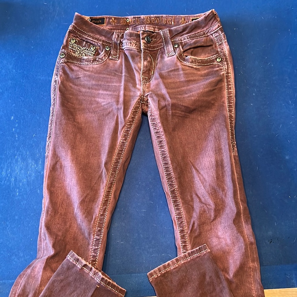 Maroon Rock Revival Skinnies